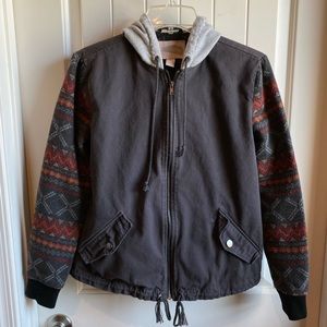 Forever 21 Tribal Pattern Jacket Coat Zip Up XS